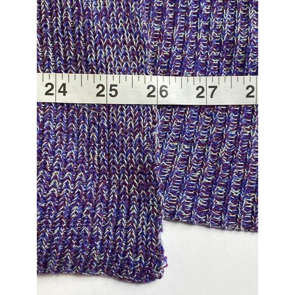 BCBGeneration Purple Hi Low Hem 100% Cotton Knit Sweater Women's Size X-Small - Picture 5 of 7